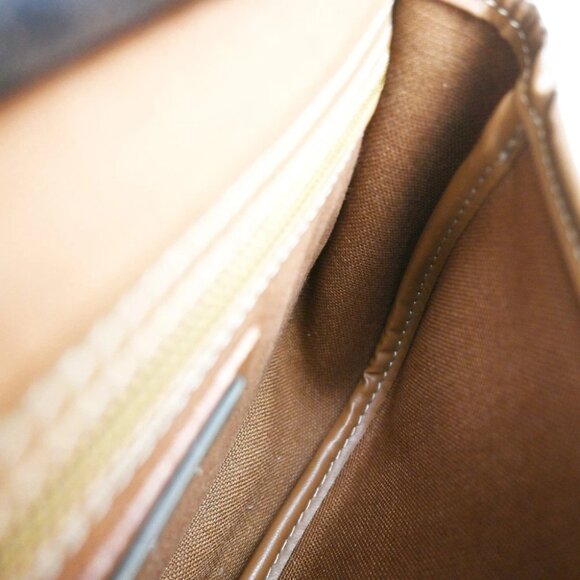 CHRISTIAN DIOR Logo Honeycomb Mini Shoulder Bag PVC Leather Brown GHW - Picture 12 of 13